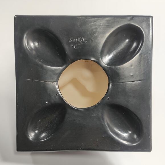 Ceramic Statue Rodins The Thinker Taylorcraft 11" VTG Tabletop Decor Black Satin - Picture 7 of 10